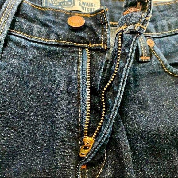 Signature Levi Strauss At Waist Bootcut Jeans Size 10 Short 30" Classic Cotton - Picture 7 of 12